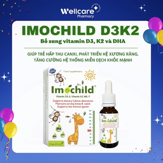   CHÍNH HÃNG  Imochild D3K2 – Chai 20ml bổ sung vitamin D3 K2 và DHA phát triển hệ xương răng não bộ cho trẻ em 