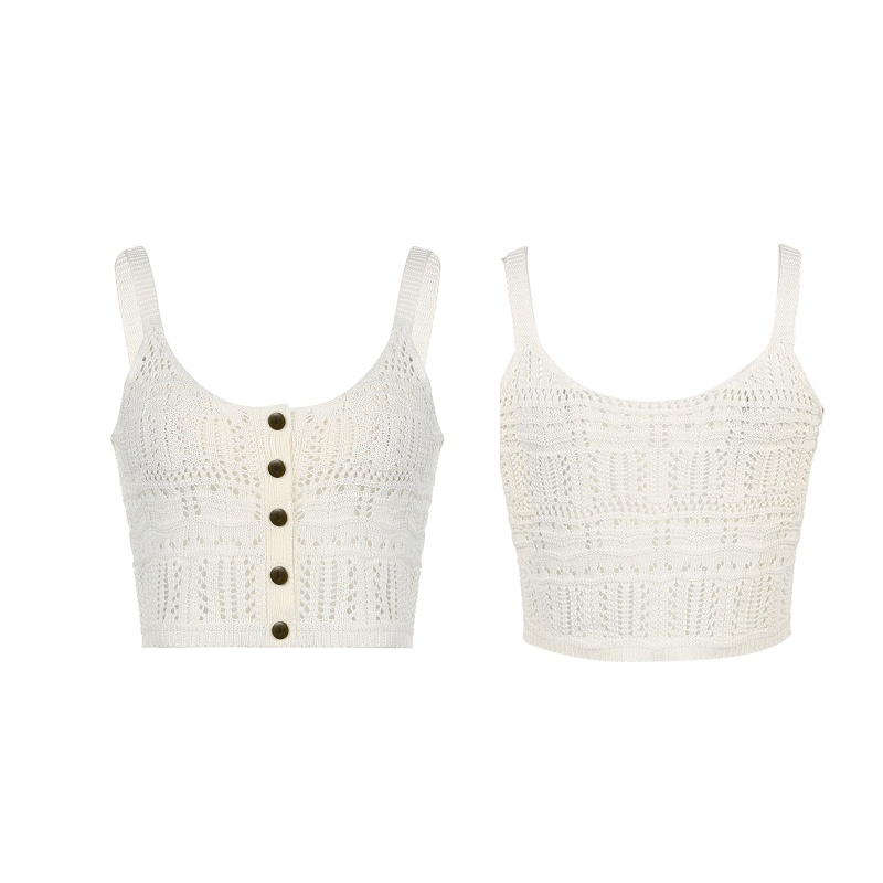 Áo Lửng Đan Len Không Tay Thời Trang Quyến Rũ Dành Cho Nữ