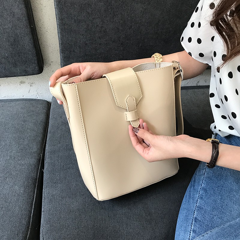 Túi Đeo Vai Tote Da Khóa Kéo Vừa A4 Có Dây Đeo Chéo Đi học Đi Đi Làm - P026