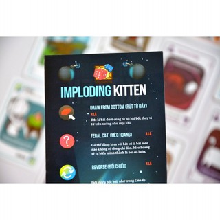 Board Game Mèo nổ Bản Mở Rộng - Phiên bản nổ chậm Imploding kittens