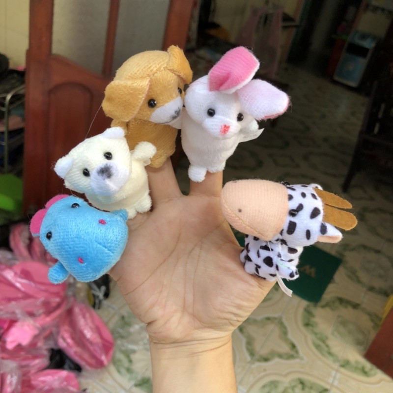 [HÀNG[MẪU ĐẸP] BỘ 5 THÚ RỐI NGÓN TAY KỂ CHUYỆN DIỄN XIẾC HÌNH ĐỘNG VẬT DỄ THƯƠNG CHO BÉ VUI
