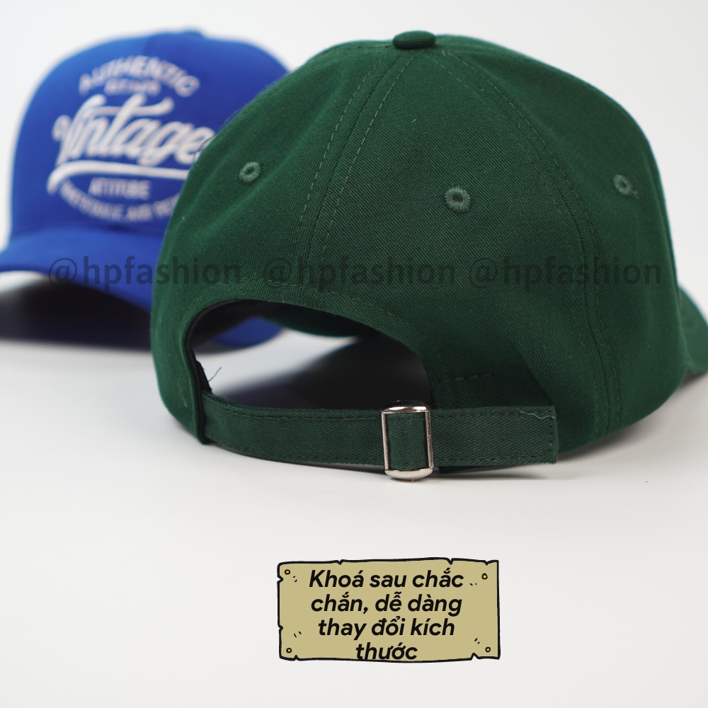 Mũ lưỡi trai ❤️ Nón kết thêu hình chữ Vintage chất kaki phong cách Ulzzang form unisex nam nữ N85 - Happy Style