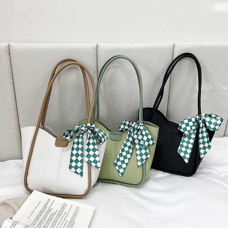 Túi Xách Lụa Cỡ Lớn Màu Sắc Tương Phản Thời Trang Mùa Hè Cho Nữ