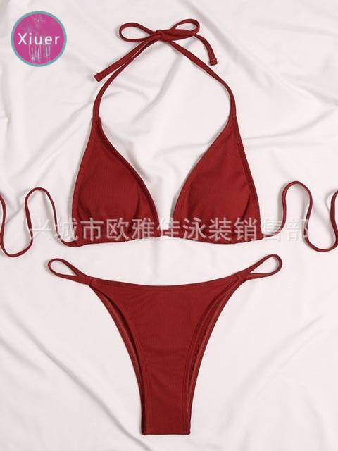 Sexy solid color bikini, high quality fabric, beachwear | BigBuy360 - bigbuy360.vn