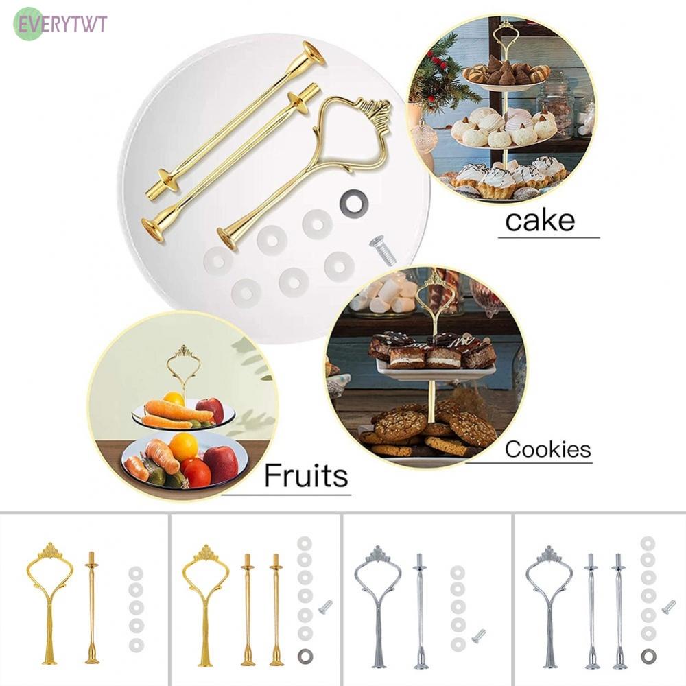 2/3 Tier Cake Plate /Stand Cupcake Fittings /Silver Golden /Wedding Party No Plate