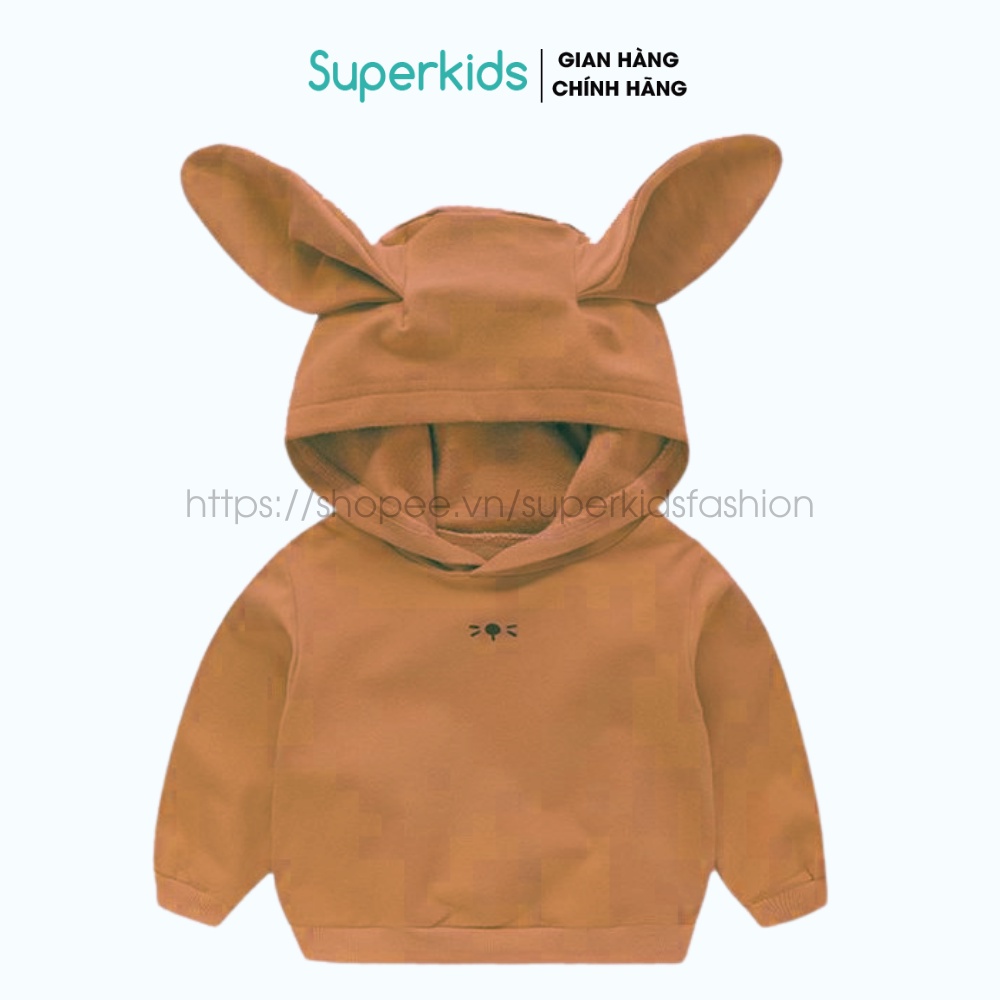 Áo nỉ hoodie tai mèo dễ thương cho bé 8-18kg QATE732