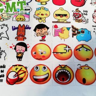 Tem sticker siêu cute 600c 4x4cm