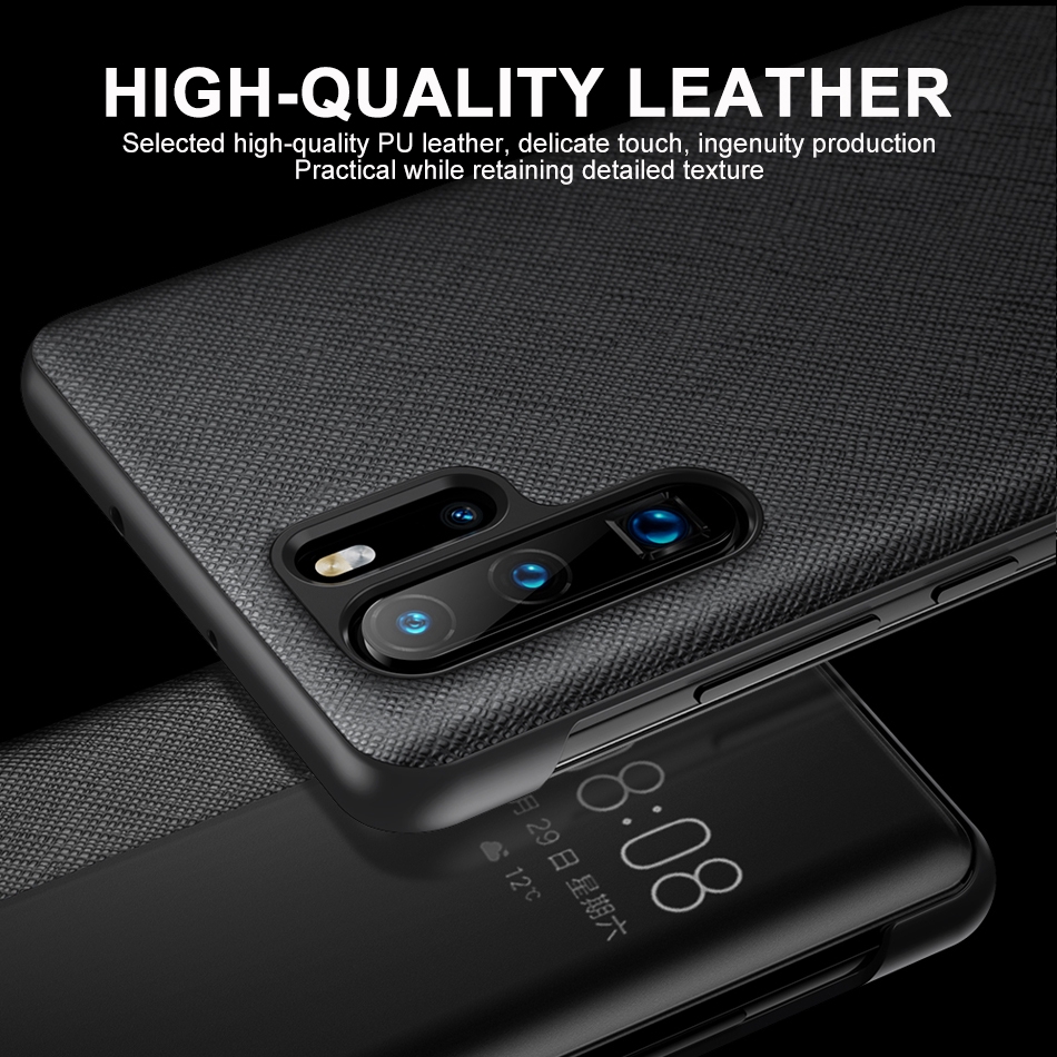 Bao da điện thoại PU nắp lật cho Huawei P30 P20 Pro