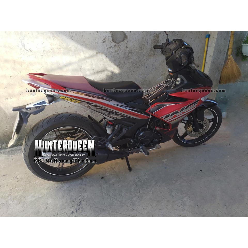 Tem Exciter 150. Tem MX king, xe đỏ bạc. Chất liệu candy. Chỉnh sửa theo yêu cầu. Sắc nét, bền màu, chống nước