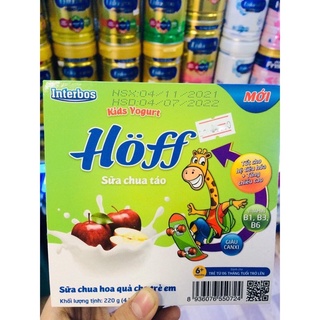 [Date T03/2024] SỮA CHUA TRÁI CÂY HOFF ĐỦ VỊ (55g x 4 hộp)