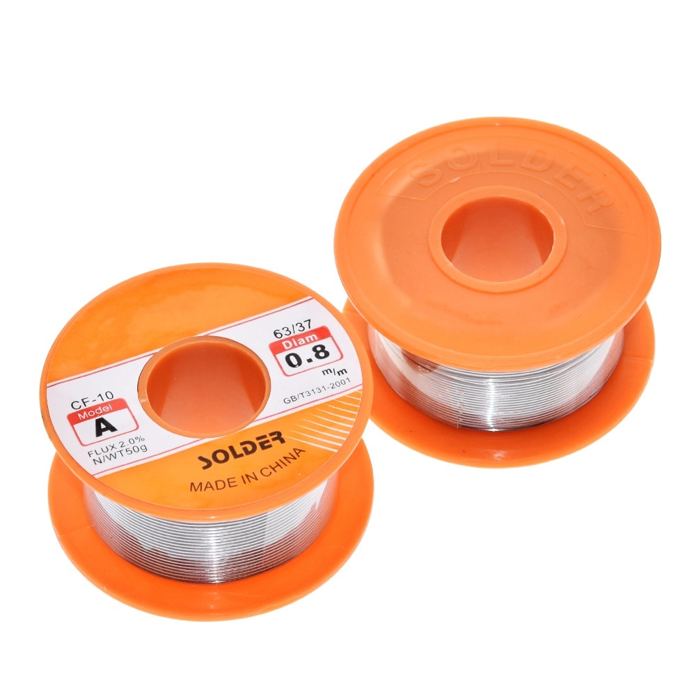 Cuộn dây hàn thiếc 0.6 / 0.8 / 1 / 1.2 / 1.5mm 63 / 37 Flux 2.0% 45 Ft chất lượng cao