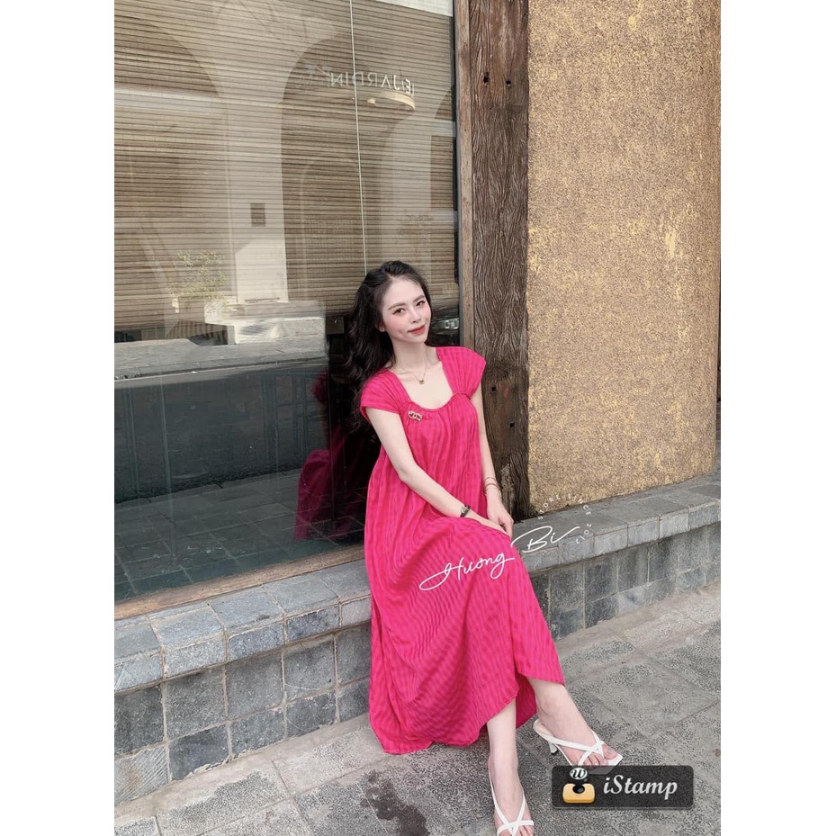 VÁY kẻ suông 3 dây to kèm tag