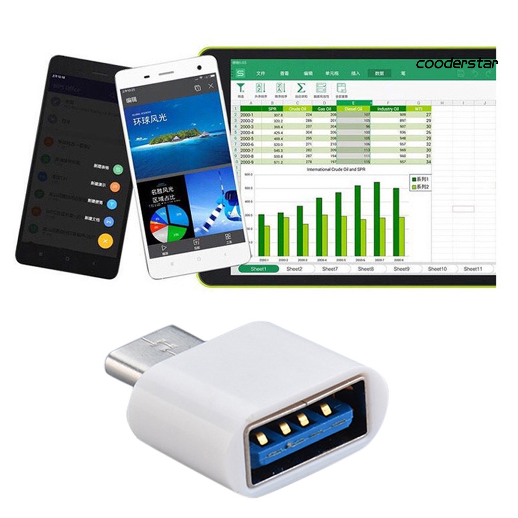Set 2 đầu chuyển đổi từ giác cắm Type-C sang cổng cắm USB OTG