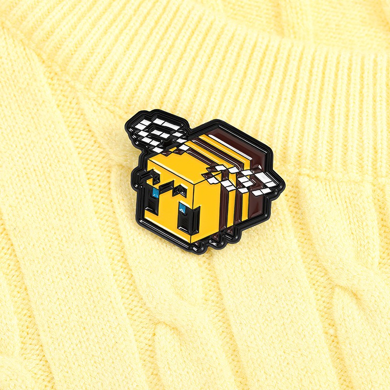 Pins cài áo- trâm cài áo hợp kim in 3D chú ong đáng yêu, phụ kiện tạo nét quần áo, làm quà tặng ý nghĩa.