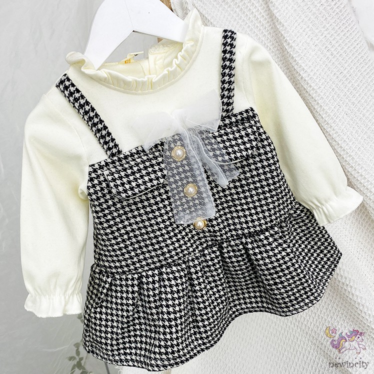 Đầm Công Chúa Phối Ren Thắt Nơ Phong Cách Hàn Quốc Cho Bé Gái