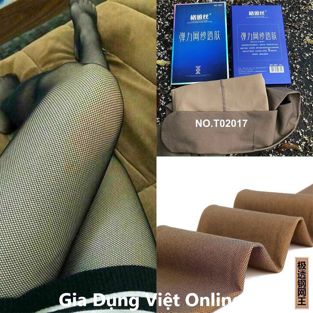 Quần tất 3D lưới siêu hot 1607 phong cách Hàn Quốc đi thật chân