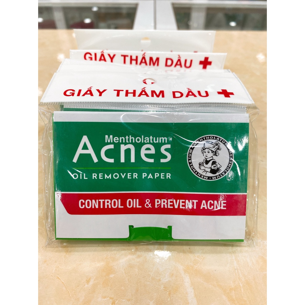 Giấy Thấm Dầu Acnes Kiểm Soát Nhờn, Ngăn Mụn Oil Remover Paper 100 Tờ