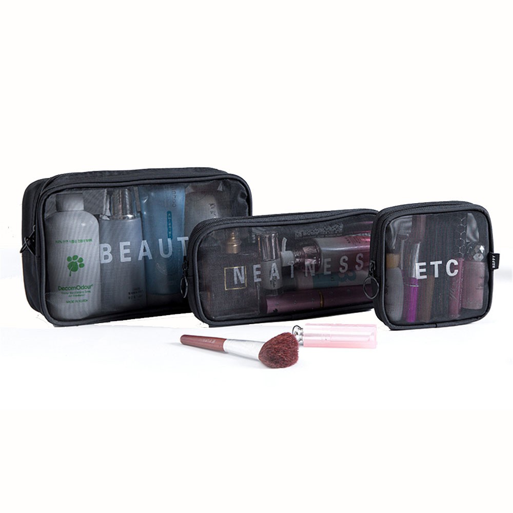 【COD】Túi Lưới Trong Suốt Đựng Đồ Trang Điểm