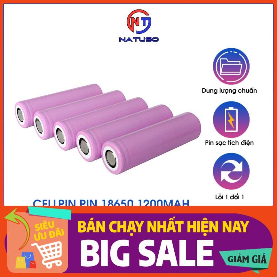 CELLPIN PIN 18650 1200MAH HÀNG NHẬP KHẨU CHUẨN DUNG LƯỢNG - DÙNG CHO LOA BLUETOOTH QUẠT MINI ĐỒ ĐIỆN TỬ SẠC TÍCH ĐIỆN