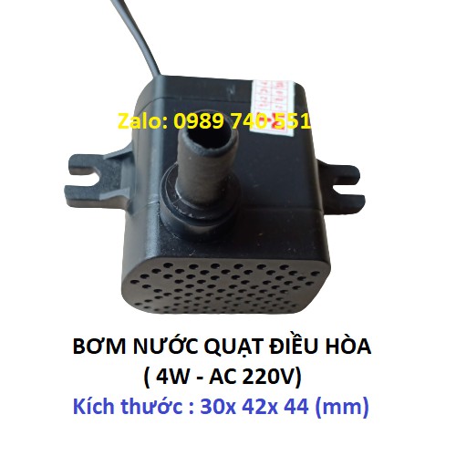 Bơm nước quạt điều hòa 4W 220V Hmax 0.65m 130L/h