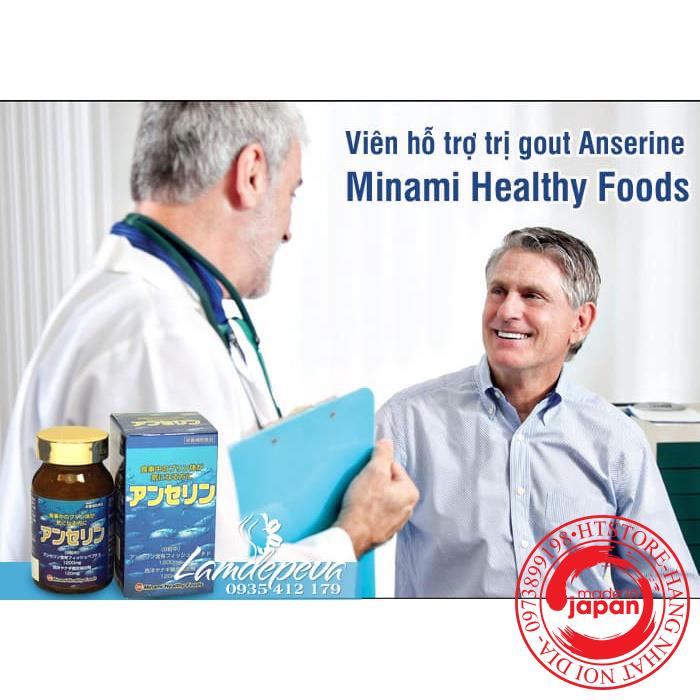 Viên uống hỗ trợ phòng chống và giảm Gout Anserine Minami Nhật Bản