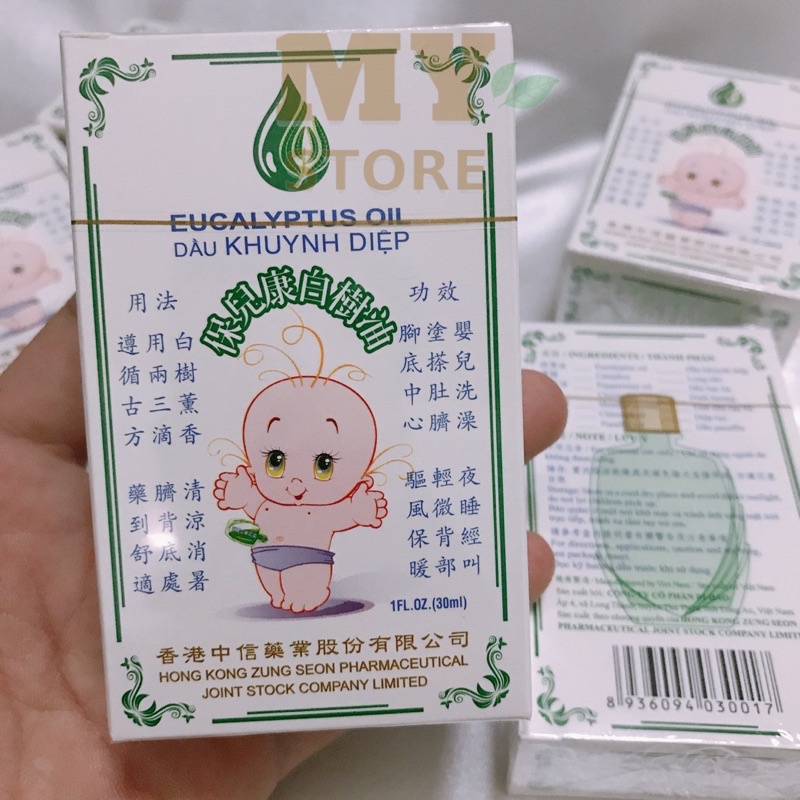(Chính Hãng) Dầu Khuynh Diệp Hồng Kông Eucalyptus Oil 30ml