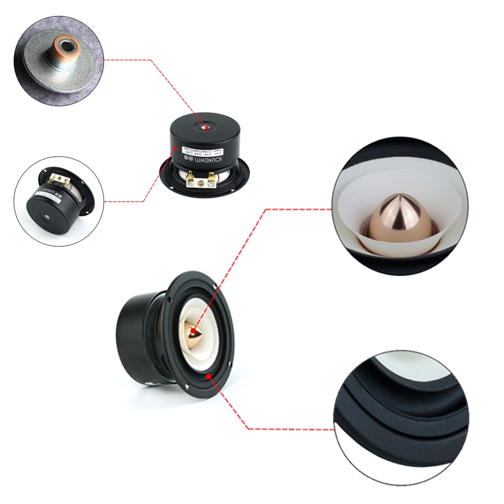 1 Loa Tần Số 3 inch 90MM Đầu Nhôm Đa Năng Cho Gia Đình DIY