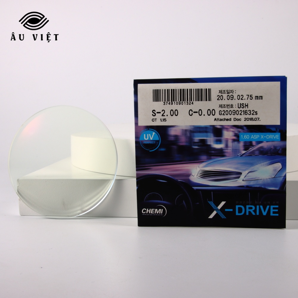 1.60 Tròng kính đơn tròng chuyên lái xe Chemi X-Drive Hàn Quốc