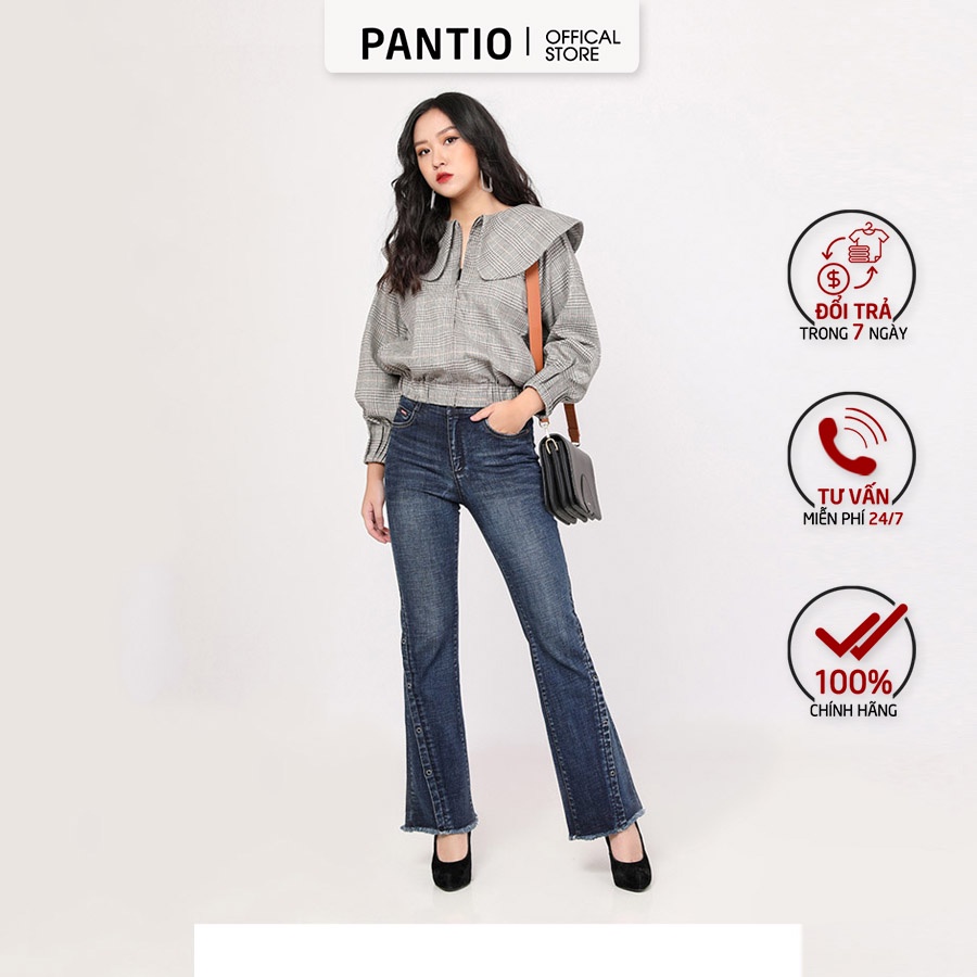 Áo khoác bánh bèo chất liệu cotton họa tiết sọc dáng boom FAV9842 - PANTIO