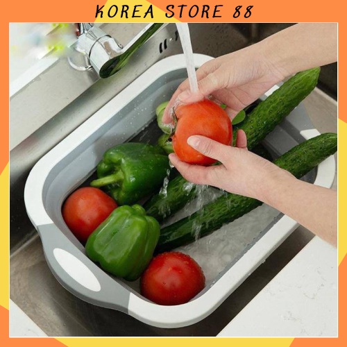 CHẬU RỬA GẤP GỌN KIÊM THỚT 88011 KOREA STORE88