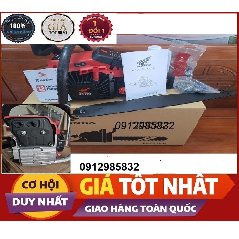 Máy Cưa Xích Chạy Xăng CX68 Honda 68cc Cưa Gỗ Ưu Việt Hơn husqvarna oshima yamaha _ Nhật Việt official- BH 6 Tháng