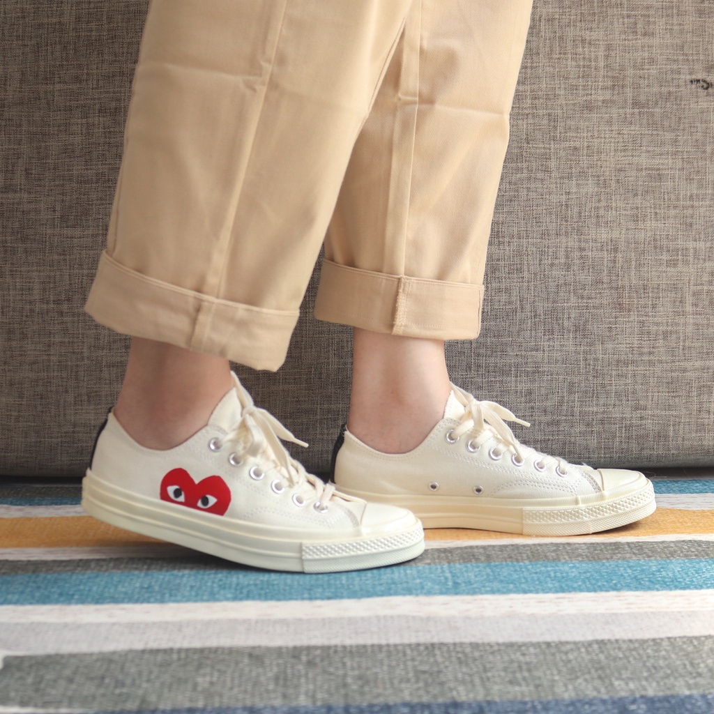 [ CHÍNH HÃNG ] giày sneaker CONVERSEE CDG WHITE