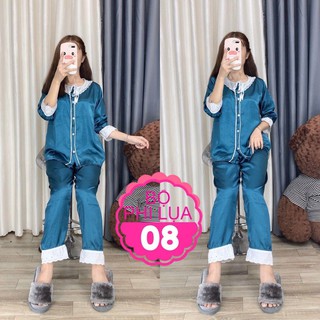 Đồ bộ nữ phi lụa phối ren PHI LỤA 08