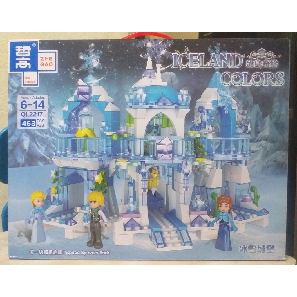 Le go xếp hình công chúa Elsa cung điện Frozen-Lắp ghép lâu đài nữ hoàng băng giá QL2217 - 463 Khối