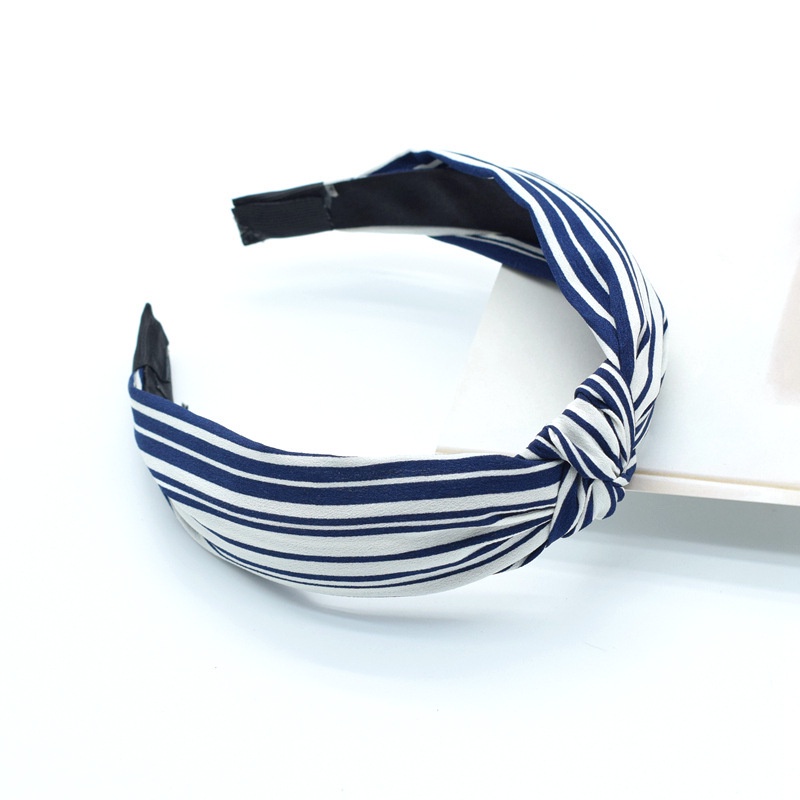 Băng đô rửa mặt bản rộng họa tiết kẻ sọc sành điệu tùy chọn cho nữ
