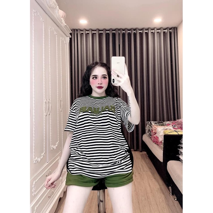 Set đồ bộ đùi nữ vải cotton thời trang trẻ trung đi chơi bigsize từ 40kg-80kg