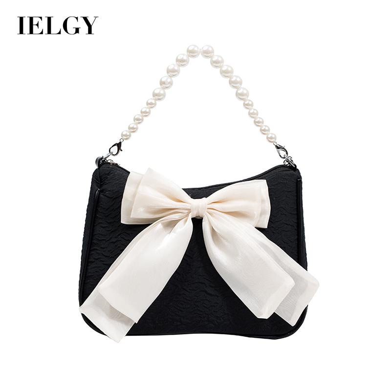 Túi đeo vai IELGY đính ngọc trai nhân tạo nhỏ xinh thời trang cho nữ