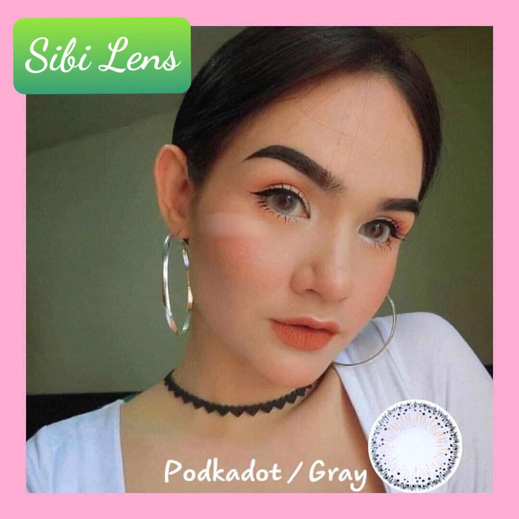 Lens Podkadot Gray - Lens Chuẩn Thái - Cam Kết Chính Hãng