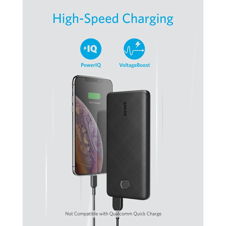 [Mã 229ELSALE hoàn 7% đơn 300K] Pin sạc dự phòng ANKER PowerCore Slim 10000mAh - A1229