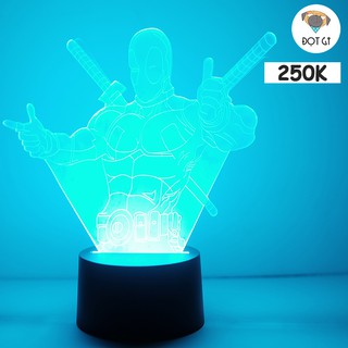 Đèn led3D trang trí Deadpool
