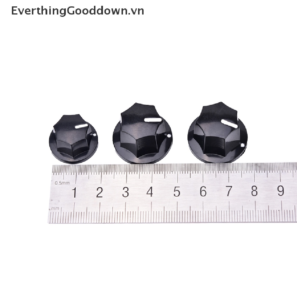Everthinggooddown Set 3 Nút Điều Chỉnh Âm Lượng amp Bằng Nhựa Màu Đen Phong Cách jazz bass guitar
