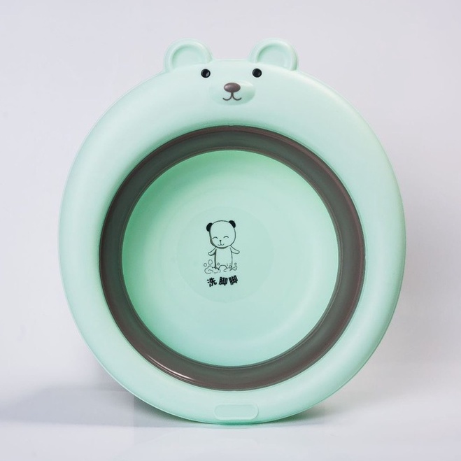 Thau Chậu rửa mặt gấp gọn vương miện, bò sữa, gấu, khủng long cho bé