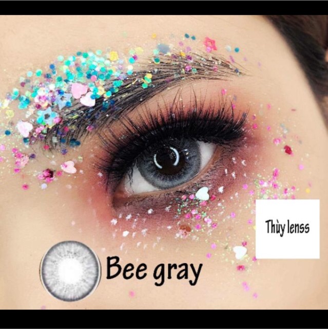 1 cặp Lens chính hãng xám 0 độ giãn tròng hàn quốc