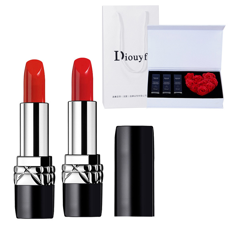 Phát sóng trực tiếp Diouyf / Dior Yipi Red Matte dưỡng ẩm dưỡng ẩm không dễ để che môi Balm 999/888 son son kem son matte son velvet lip gloss matte kem trắng lip gloss velvet mousse son son kem