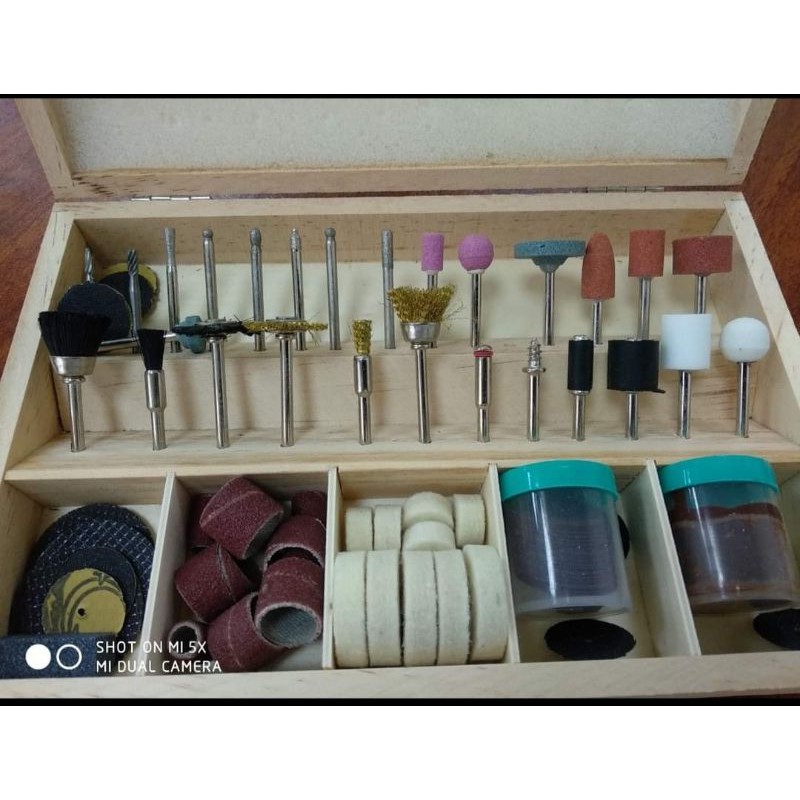 BỘ MŨI KHOAN CẮT MÀI ĐA NĂNG MINI ( HỘP GỖ )