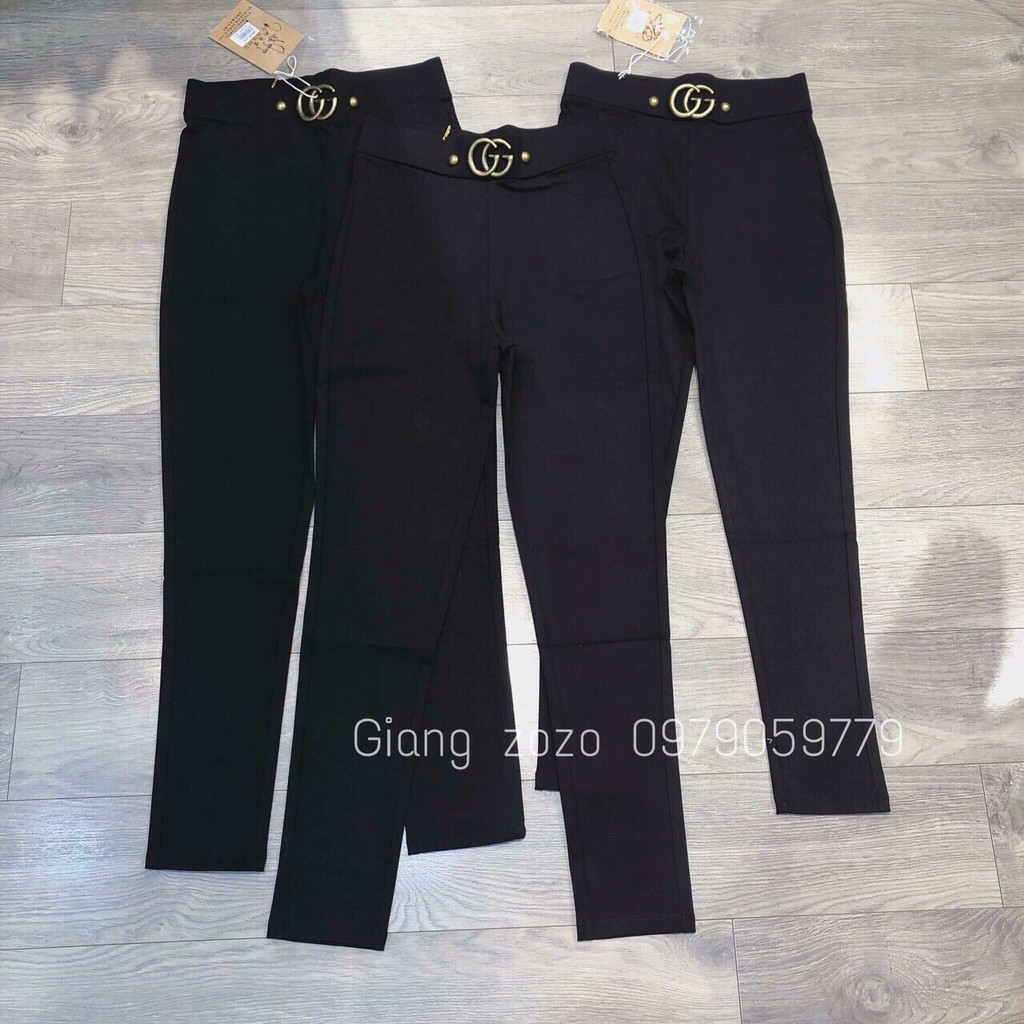 Quần legging GG ⚡ RẺ VÔ ĐỊCH ⚡ Quần cạp cao, co dãn 4 chiều, chất vải cotton Hàn quốc, cam kết hàng loại 1 | BigBuy360 - bigbuy360.vn
