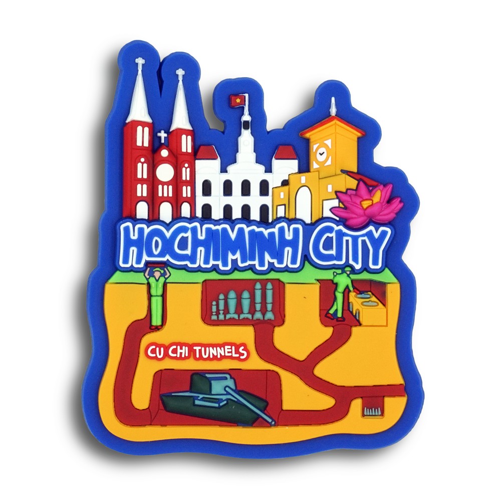 Nam châm dán tủ lạnh - Fridge Magnet - Nam châm hít tủ lạnh - Quà tặng lưu niệm Hồ Chí Minh