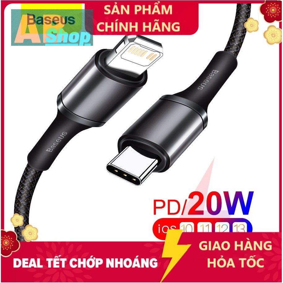 Dây cáp sạc/đồng bộ dữ liệu Baseus PD 20W cổng USB C to cho IP11 Pro