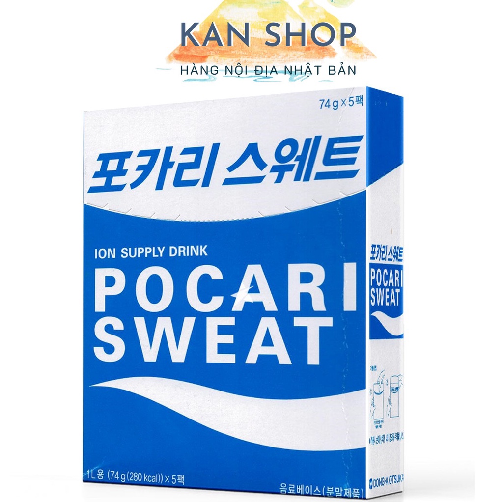 Bột điện giải bổ sung Pocari Sweat powder 74g x 5 gói Nhật Bản | 4987035338727 | Kan shop hàng Nhật