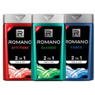 TẮM GỘI 2IN1 ROMANO  180G .3 MÀU LỰA CHỌN